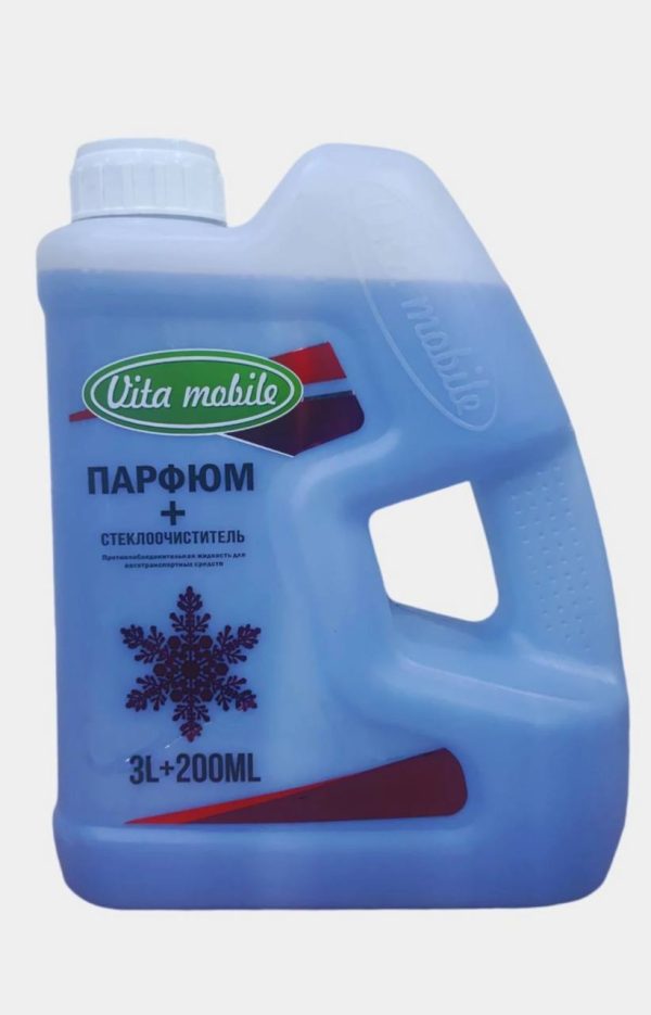 Ароматизированный стеклоочиститель VITA MOBILE -20 +60* незамерзайка+парфюм, 3.2 л синий
